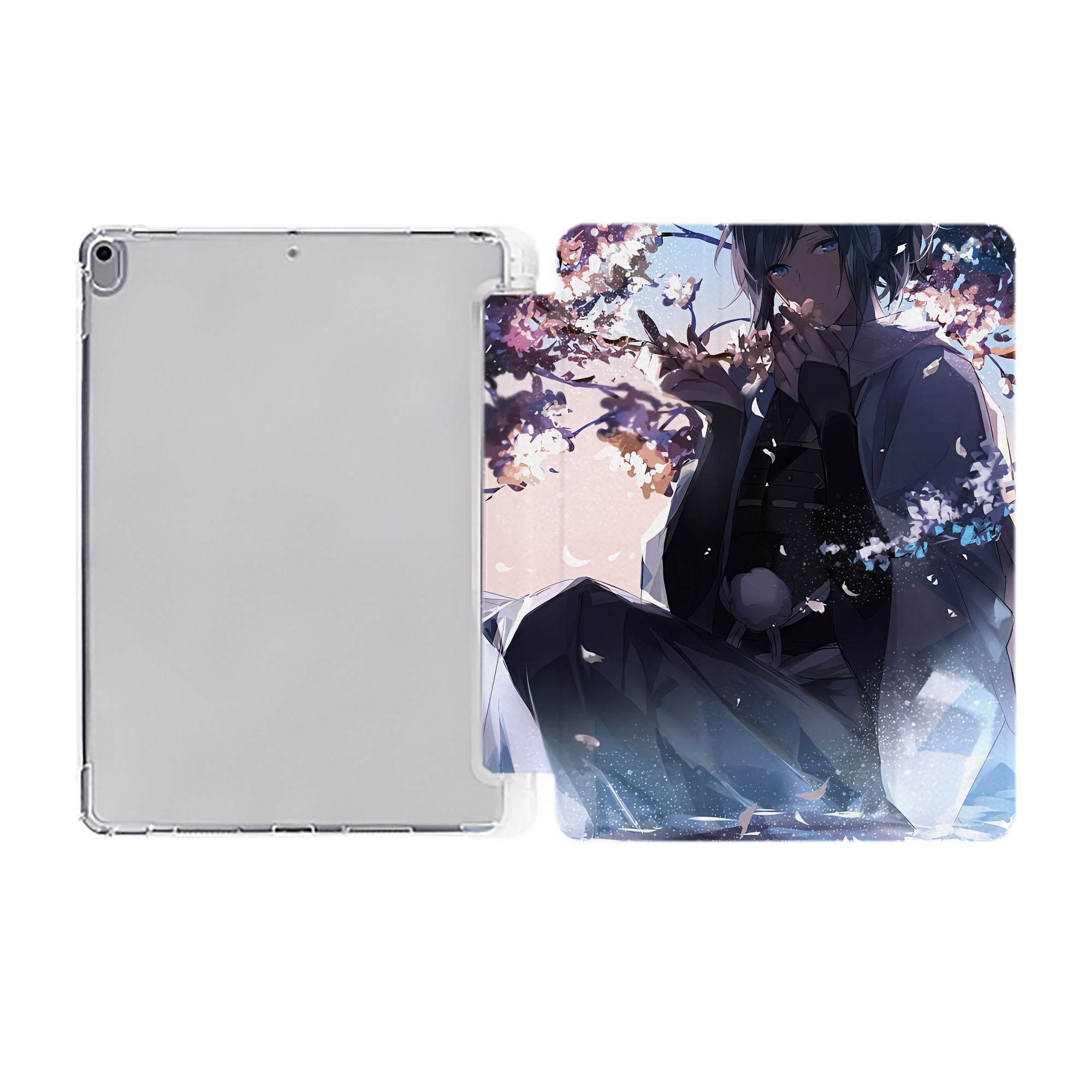 （画像用） 刀剣乱舞 Touken Ranbu IPad ケース ペン収納付き 三つ折りスタンド PUレザー×シリコン 対応機種9.5/10.5/10.9インチ